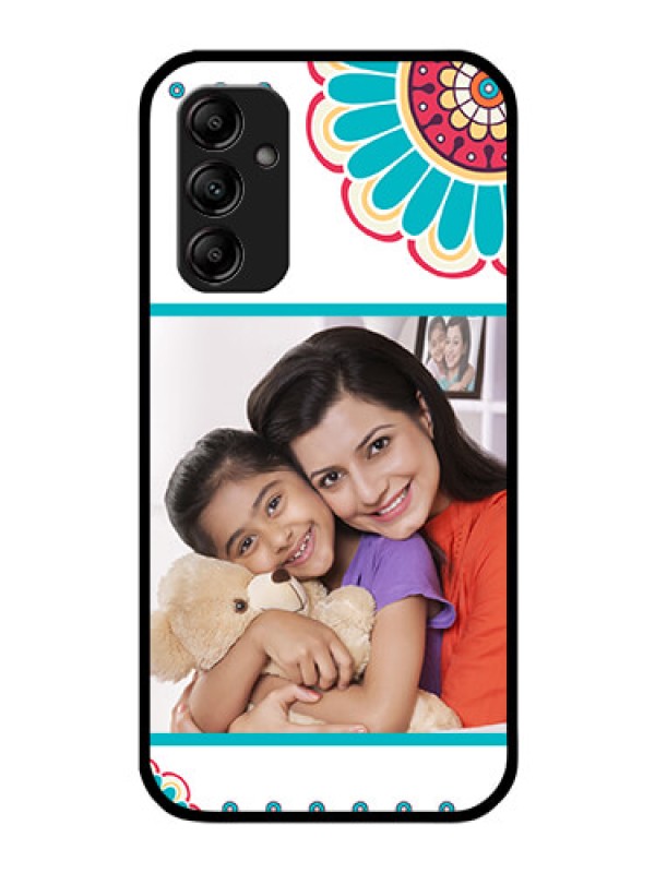 Custom Galaxy A14 4G Custom Glass Phone Case - Flower Design