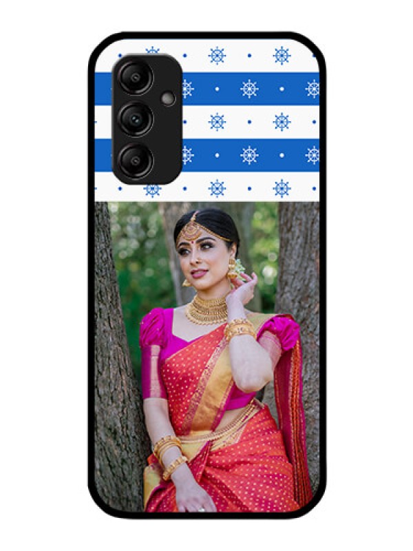 Custom Galaxy A14 4G Photo Printing on Glass Case - Snow Pattern Design