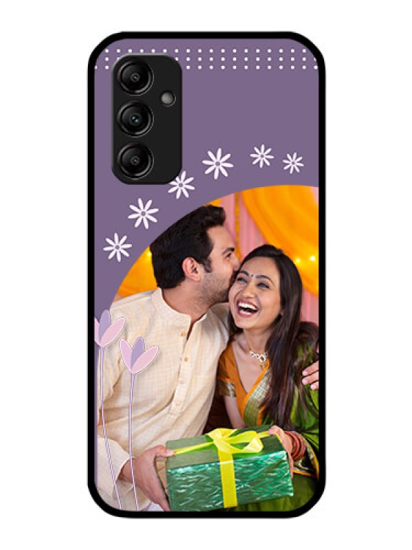 Custom Galaxy A14 4G Custom Glass Mobile Case - Lavender flowers design