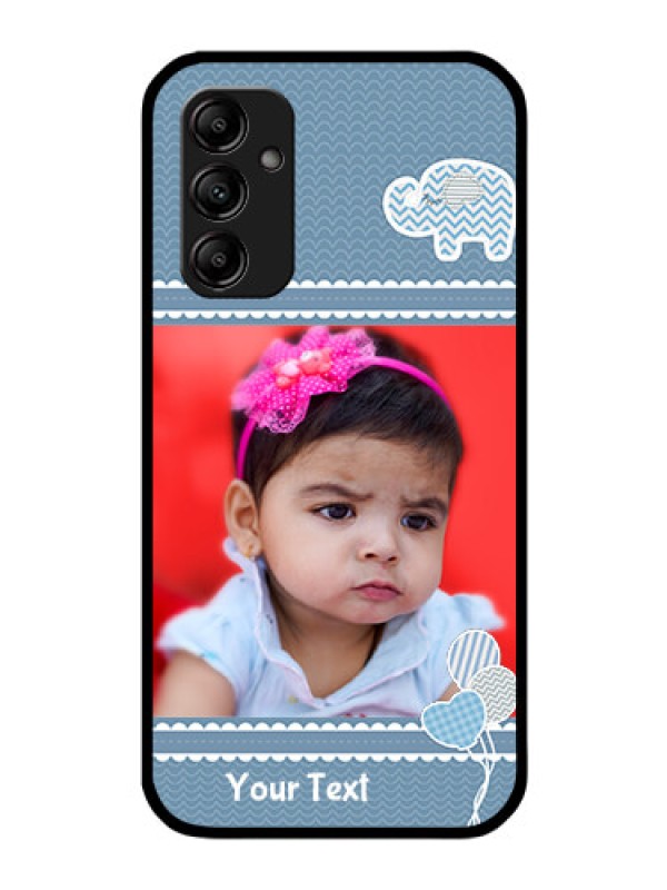 Custom Galaxy A14 4G Photo Printing on Glass Case - with Kids Pattern Design