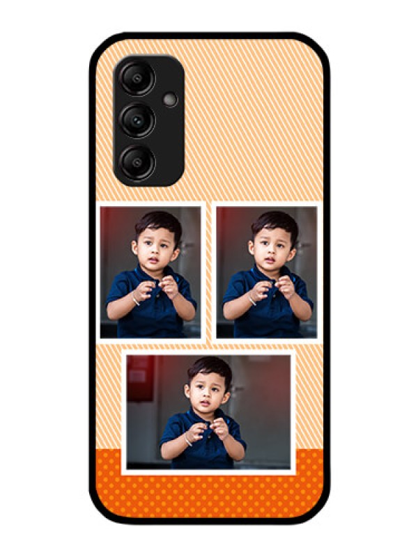 Custom Galaxy A14 5G Photo Printing on Glass Case - Bulk Photos Upload Design