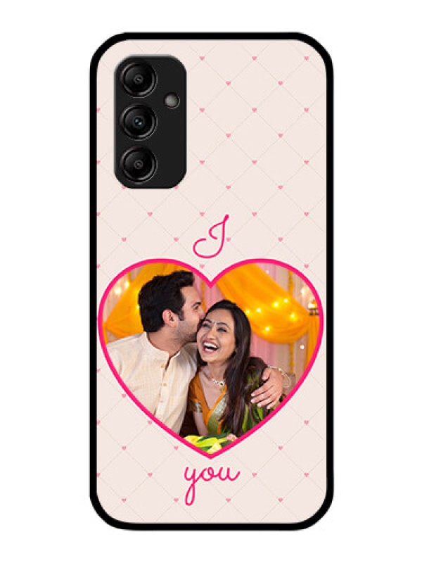 Custom Galaxy A14 5G Custom Glass Mobile Case - Heart Shape Design