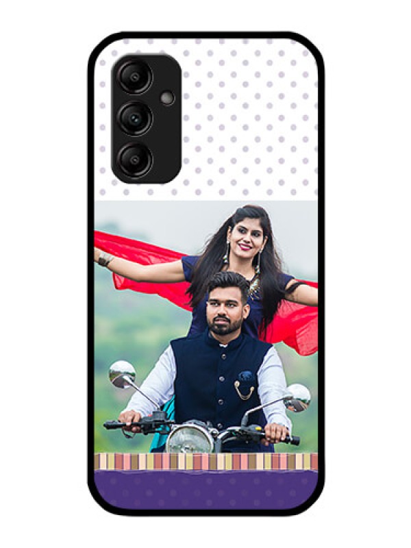 Custom Galaxy A14 5G Photo Printing on Glass Case - Cute Family Design