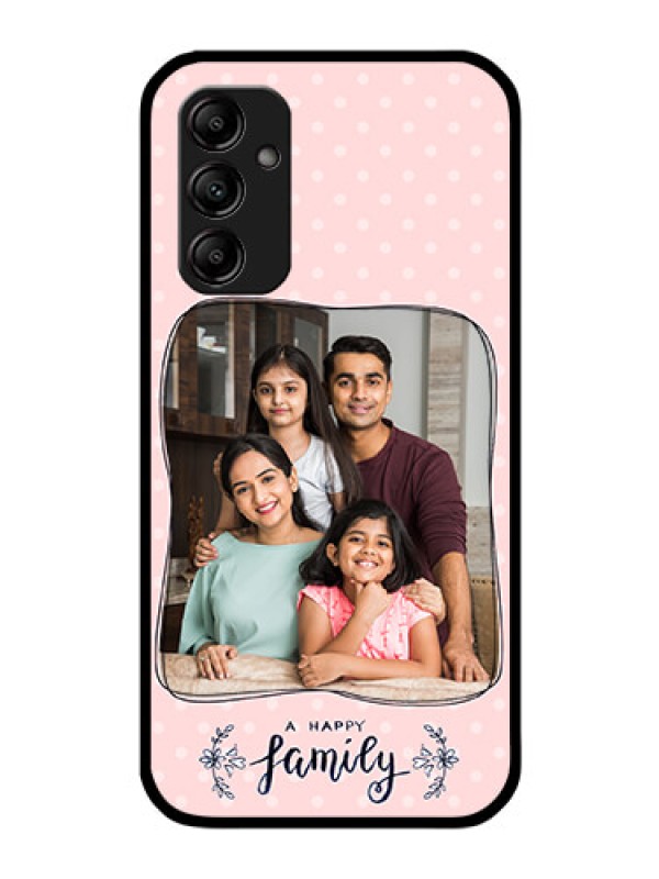 Custom Galaxy A14 5G Custom Glass Phone Case - Family with Dots Design