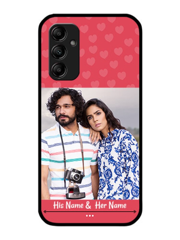 Custom Galaxy A14 5G Photo Printing on Glass Case - Simple Love Design