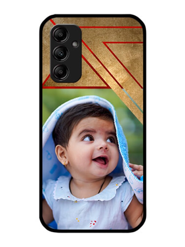 Custom Galaxy A14 5G Personalized Glass Phone Case - Gradient Abstract Texture Design