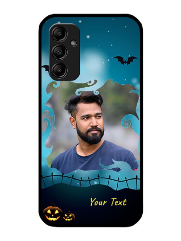 Custom Galaxy A14 5G Custom Glass Phone Case - Halloween frame design