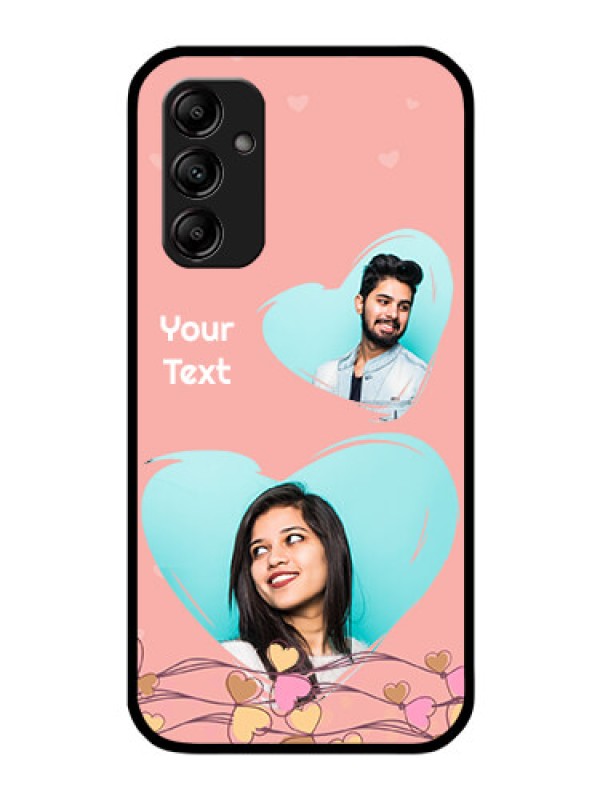 Custom Galaxy A14 5G Custom Glass Mobile Case - Love Doodle Design