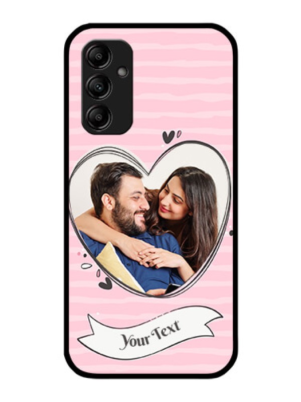 Custom Galaxy A14 5G Custom Glass Phone Case - Vintage Heart Design