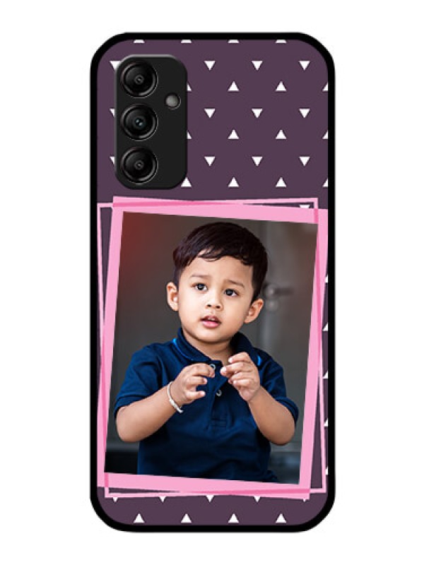 Custom Galaxy A14 5G Custom Glass Mobile Case - Triangle Pattern Dotted Design