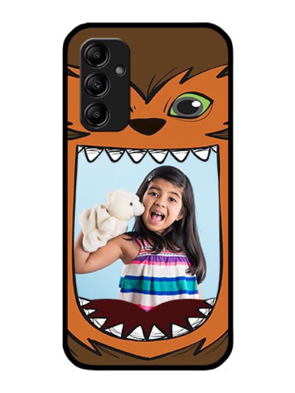 Custom Galaxy A14 5G Photo Printing on Glass Case - Owl Monster Back Case Design