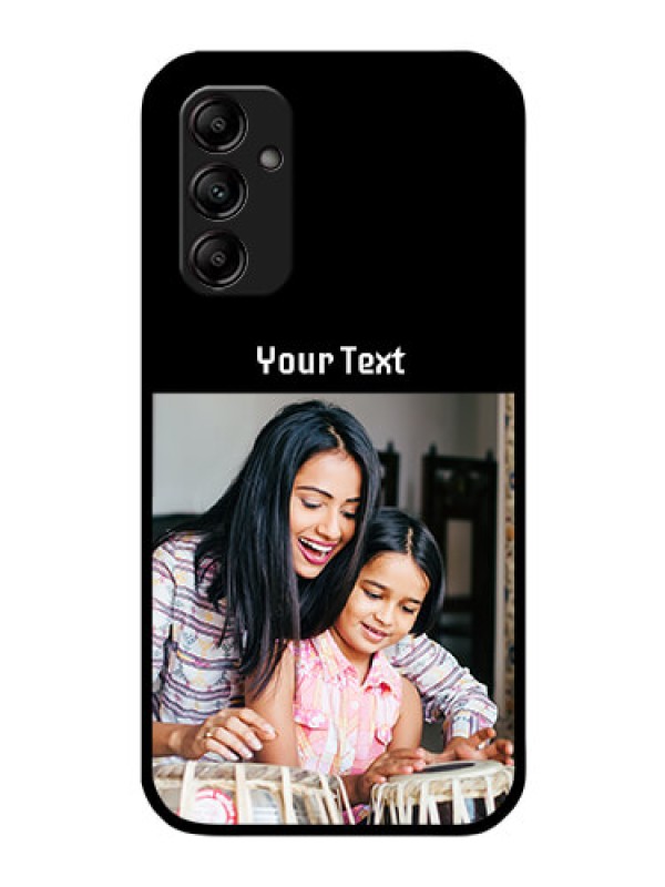 Custom Galaxy A14 5G Photo with Name on Glass Phone Case