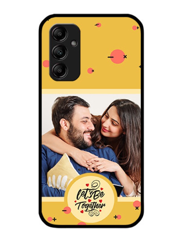 Custom Galaxy A14 Photo Printing on Glass Case - Lets be Together Design