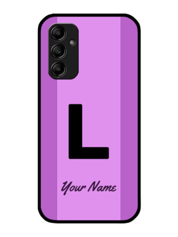 Custom Galaxy A14 Custom Glass Phone Case - Tricolor custom text Design
