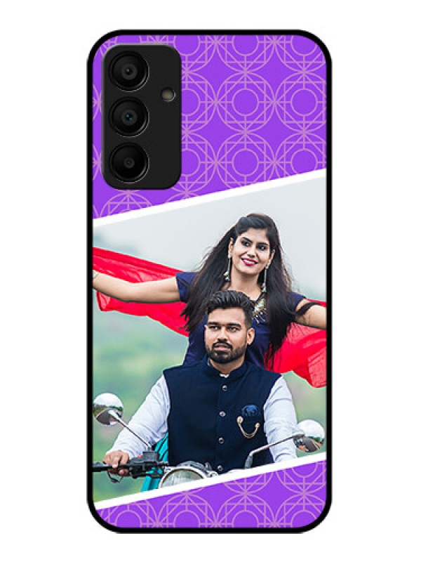Custom Samsung Galaxy A15 5G Custom Glass Phone Case - Violet Color Pattern Design