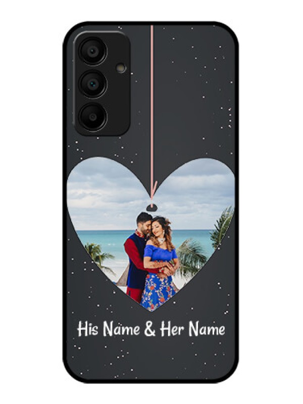 Custom Samsung Galaxy A15 5G Custom Glass Phone Case - Hanging Heart Design