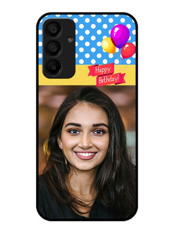 Custom Samsung Galaxy A15 5G Custom Glass Phone Case - Happy Birthday Design