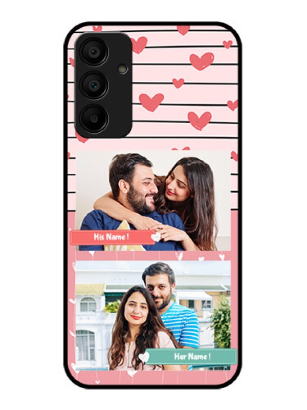 Custom Samsung Galaxy A15 5G Custom Glass Phone Case - Photo With Heart Design