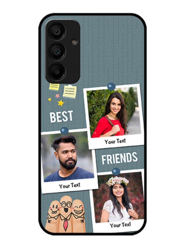 Custom Samsung Galaxy A15 5G Custom Glass Phone Case - Sticky Frames And Friendship Design