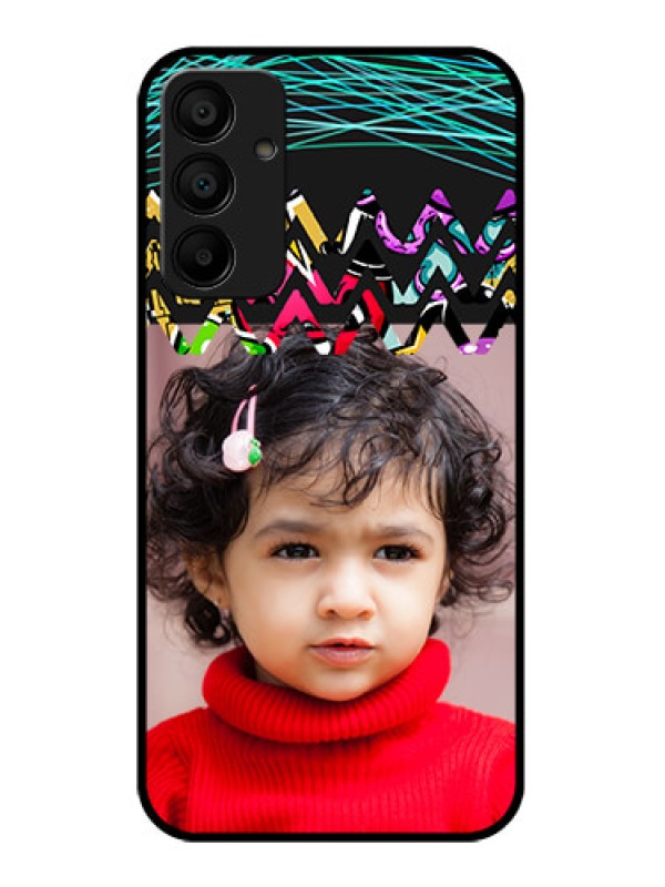 Custom Samsung Galaxy A15 5G Custom Glass Phone Case - Neon Abstract Design
