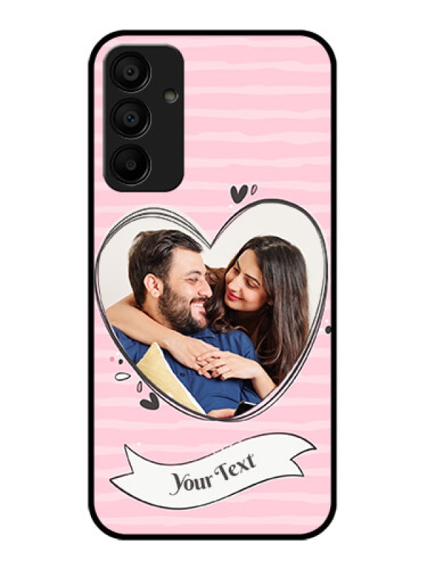 Custom Samsung Galaxy A15 5G Custom Glass Phone Case - Vintage Heart Design