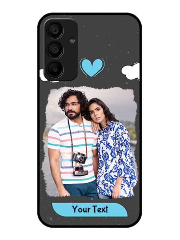 Custom Samsung Galaxy A15 5G Custom Glass Phone Case - Splashes With Love Doodles Design