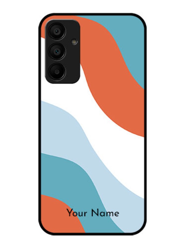 Custom Samsung Galaxy A15 5G Custom Glass Phone Case - Coloured Waves Design