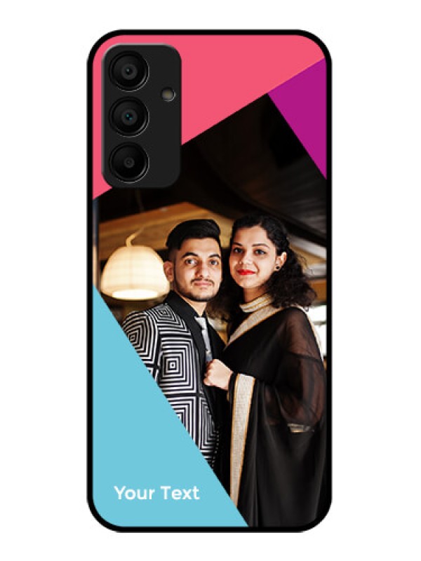 Custom Samsung Galaxy A15 5G Custom Glass Phone Case - Stacked Triple Colour Design
