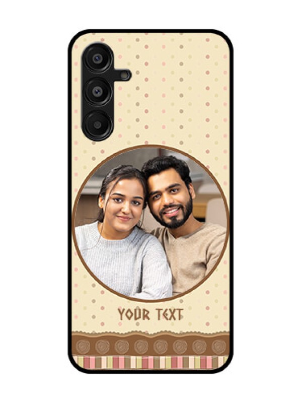 Custom Galaxy A16 5G Custom Glass Phone Case - Brown Dotted Mobile Case Design