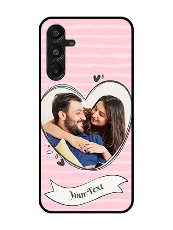 Custom Galaxy A16 5G Custom Glass Phone Case - Vintage Heart Design