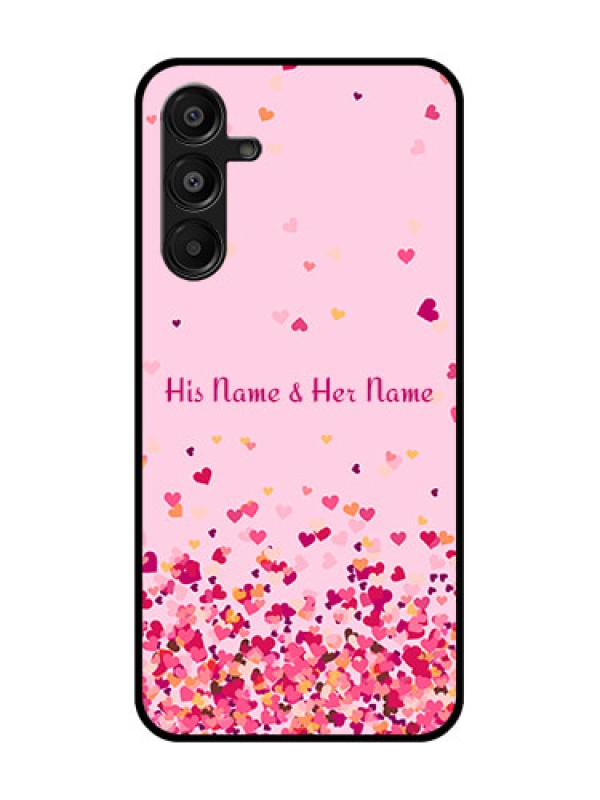 Custom Galaxy A16 5G Custom Glass Phone Case - Floating Hearts Design