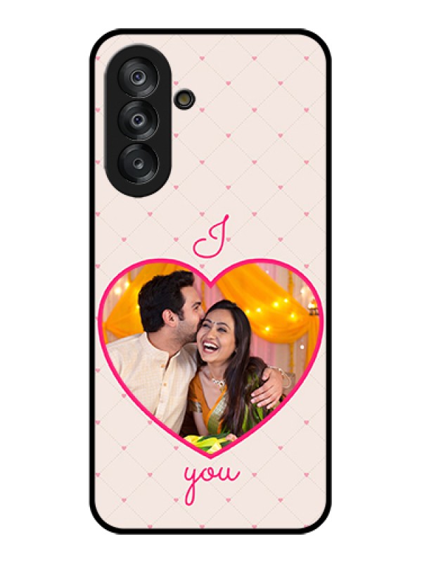 Custom Galaxy A17 5G Custom Glass Phone Case - Heart Shape Design