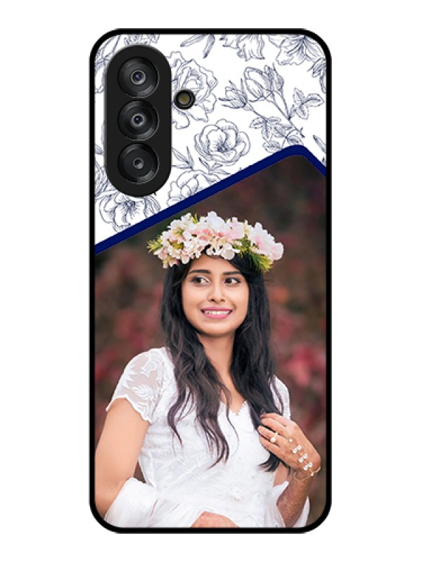Custom Galaxy A17 5G Custom Glass Phone Case - Classy Floral Design