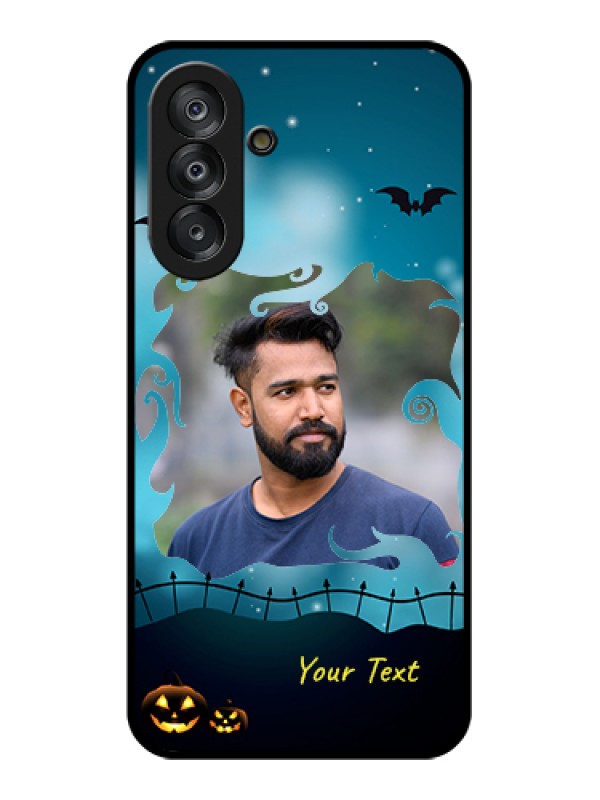 Custom Galaxy A17 5G Custom Glass Phone Case - Halloween Frame Design