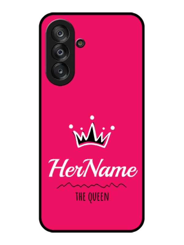 Custom Galaxy A17 5G Custom Glass Phone Case - Queen With Name Design