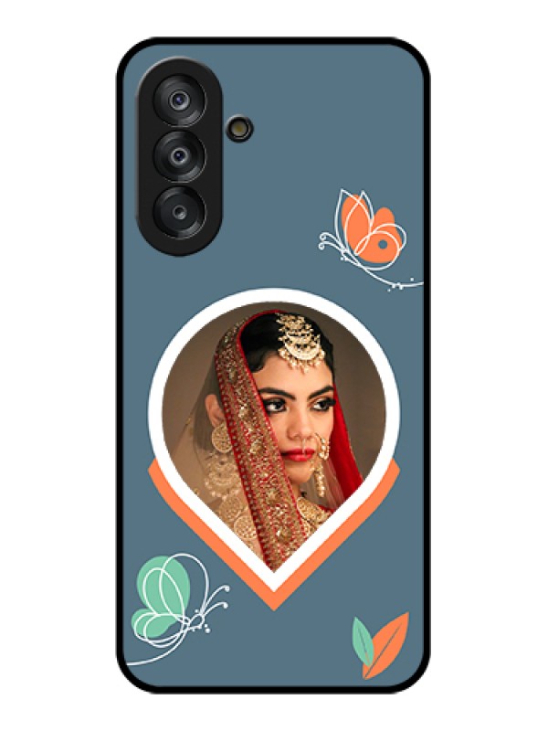 Custom Galaxy A17 5G Custom Glass Phone Case - Droplet Butterflies Design