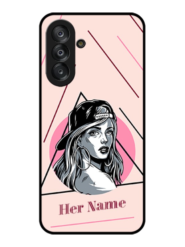 Custom Galaxy A17 5G Custom Glass Phone Case - Rockstar Girl Design