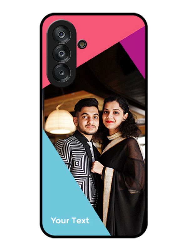 Custom Galaxy A17 5G Custom Glass Phone Case - Stacked Triple Colour Design