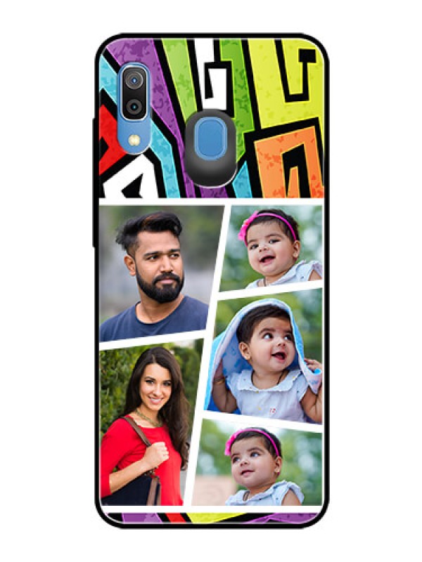 Custom Samsung Galaxy A20 Custom Glass Phone Case  - Graffiti pattern Design