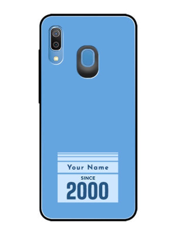 Custom Galaxy A20 Custom Glass Mobile Case - Custom Year of birth Design