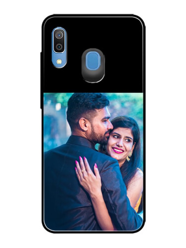 Custom Galaxy A20 Custom Glass Phone Case - Upload Full Picture With Custom Color Design