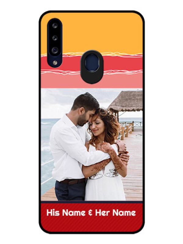 Custom Galaxy A20s Custom Glass Mobile Case - Colorful Case Design