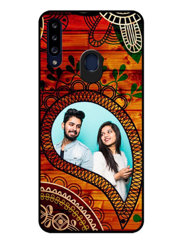 Custom Galaxy A20s Personalized Glass Phone Case - Abstract Colorful Design