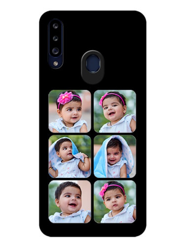 Custom Galaxy A20s Photo Printing on Glass Case - Multiple Pictures Design