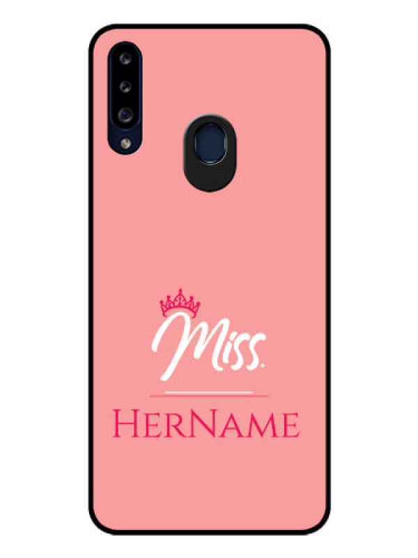 Custom Galaxy A20s Custom Glass Phone Case Mrs with Name