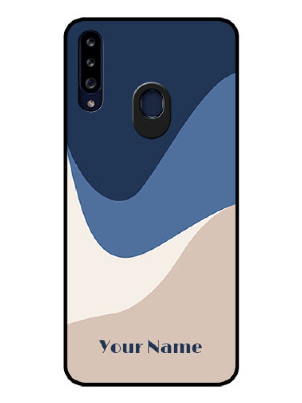 Custom Galaxy A20s Custom Glass Phone Case - Abstract Drip Art Design