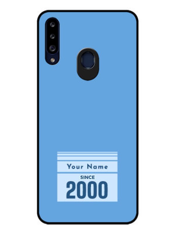 Custom Galaxy A20s Custom Glass Mobile Case - Custom Year of birth Design