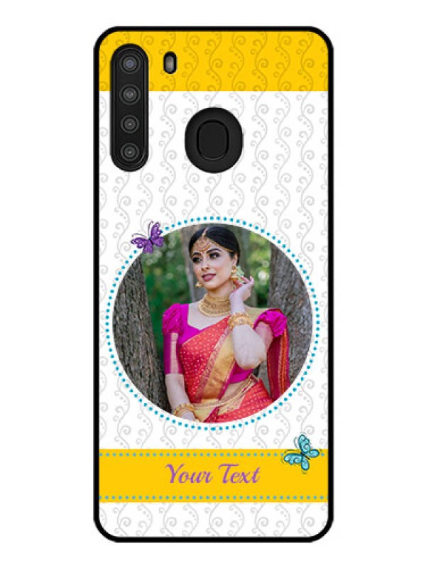 Custom Galaxy A21 Custom Glass Mobile Case - Girls Premium Case Design
