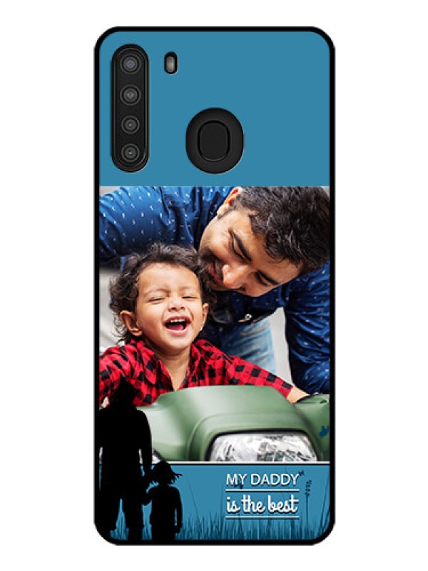 Custom Galaxy A21 Custom Glass Mobile Case - Best dad design