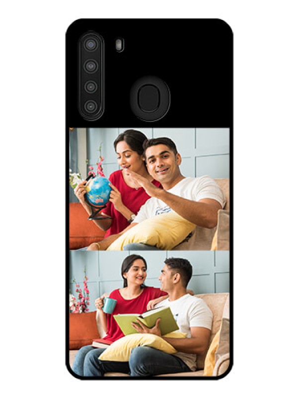 Custom Galaxy A21 2 Images on Glass Phone Cover